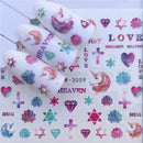 YWK, 1 pieza, pegatina de transferencia al agua de flores de Color transparente, calcomanías para decoración de uñas, envolturas de moda DIY, herramientas de manicura