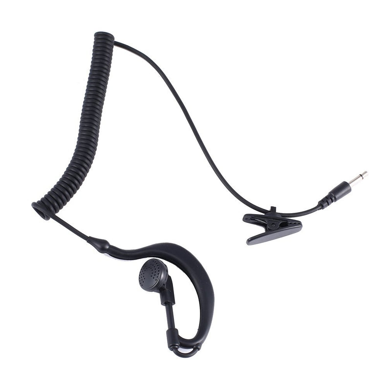 Auricular individual de 3,5 Mm con gancho para la oreja y Cable espiral, Walkie Talkie, auriculares de policía, auriculares militares