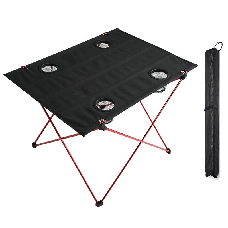HooRu Picnic Camping Table Folding Beach Portable Fishing Tables Outdoor Backpacking Lightweight Roll-up Desk Garden Furniture