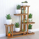 Yonntech Multi Tier Flower Plant Holder Stand Rack Wood Shelves balcony flower rack Plant stand Garden Bonsai Display Shelf