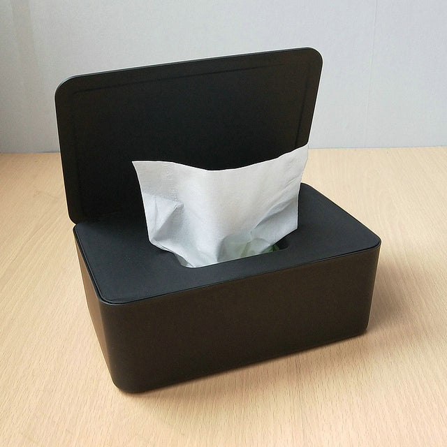 1 Stück Haushalt Kunststoff staubdichte Abdeckung Tissue-Box Desktop-Dichtung Home Office Dekoration Feuchttücherbox