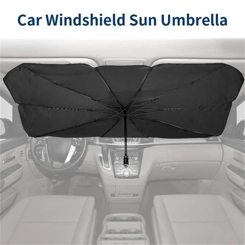 Sombrilla plegable para coche, bloque de calor UV, parasol para protección de parabrisas, bloque de calor UV, fácil de usar, triangulación de envíos