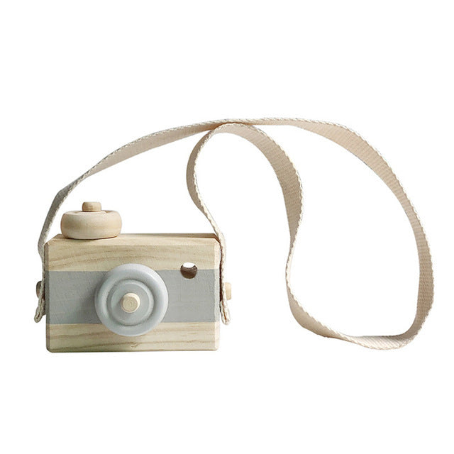 New Children Wooden Camera Toys Hanging Camera Photography Decoration Children Educational Toys for  Birthday Christmas Gifts