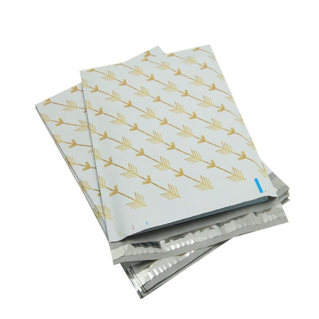 10 Uds 10x13 ''25x33cm sobres de embalaje de correo de polietileno impreso con bolsas de almacenamiento de mensajería de autosellado bolsas de embalaje de ropa