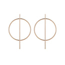 2019 Fashion Earrings Punk Simple Gold Silver Color Long Section Tassel Pendant Size Circle Earrings For Ladies Gifts Wholesale