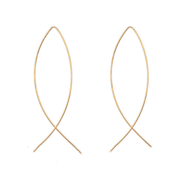2019 Fashion Earrings Punk Simple Gold Silver Color Long Section Tassel Pendant Size Circle Earrings For Ladies Gifts Wholesale