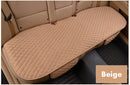 Flax Car Seat Cover Four Seasons Front Rear Linen Fabric Cushion Breathable Protector Mat Pad Auto Accessories Universal Size