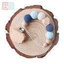 1 STÜCK Baby Schnullerkette Elefant Holzclip Geometrische Häkelperlen Tasche Holz Beißring Winzige Stange Dummy Clips Baby Schnullerhalter