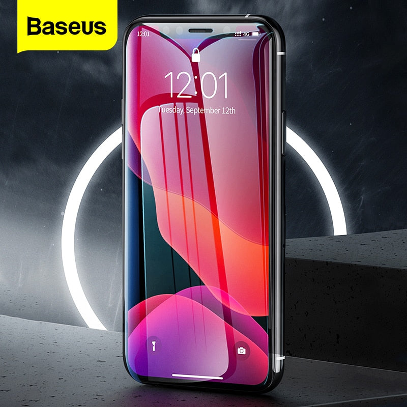 Baseus 2Pcs 0.3mm Screen Protector For iPhone 12 11 Pro Xs Max Xr X Full Cover Protective Tempered Glass For iPhone 12 Pro Max