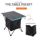 Outdoor Foldable Table With Storage Bag Aluminum Outdoor Picnic Folding Table Camping Desk With Waterproof Tableware Cloth