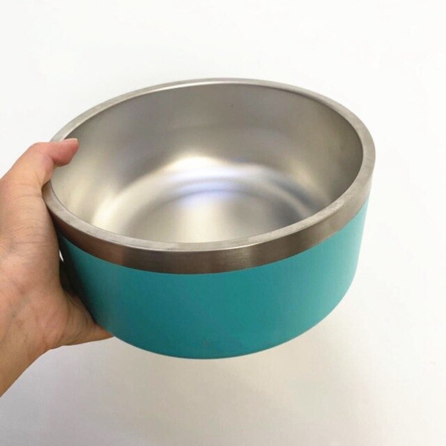 Seven color Stainless Steel bowl, Non-Slip Dog Bowl, Holds 64oz