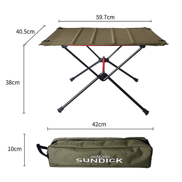 Portable Foldable Camping Table Aluminum Alloy Outdoor Furniture Dinner Desk for Family Party BBQ Picnic