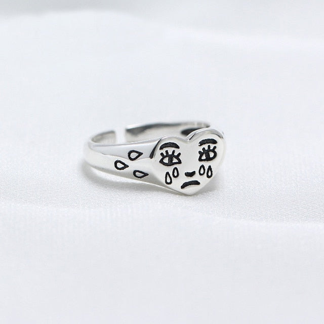 Echte 925er Sterlingsilber-Ringe für Frauen 2-lagige schwarze minimalistische dünne Kreis-Edelstein-Ring-Schmuckschnitzerei S925
