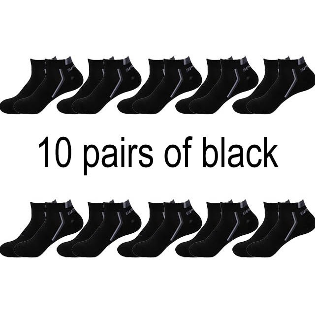 10 pares de calcetines tobilleros de alta calidad para hombre, calcetines deportivos de algodón transpirables, malla informal atlética de verano, calcetines cortos de corte fino, talla 38-48