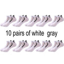 10 Pair High Quality Men Ankle Socks Breathable Cotton Sports Socks Mesh Casual Athletic Summer Thin Cut Short Sokken Size 38-48