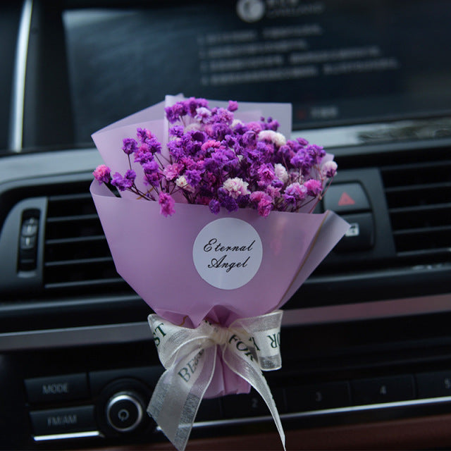 Creative Car Air Freshener Dry Flower Gypsophila Auto Air Conditioning Air Outlet Fragrance Clip Decor Ornament Car Perfume Gift