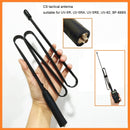 Antena táctica CS para Walkie Talkie Baofeng UV-5R UV-82 conector SMA-hembra VHF UHF 144/430Mh plegable Ham CB Radio