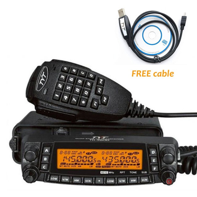 TYT TH-9800 Mobile Radio Station Transceiver Amateur Vehicle Radio Quad Band 29/50/144/430MHz Cross-Band Repeater 50W