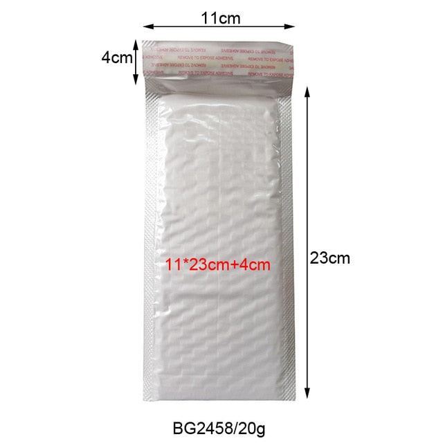 50 Pcs Of Different Specifications White Bag Foam Envelope Foam Foil Office Packaging Envelope Moistureproof Vibration Bag