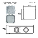 Caja de alimentación impermeable para exteriores, caja de control eléctrico IP65 de plástico ABS, caja de conexiones de rama de cable de conexión de carcasa de alambre interior DIY