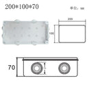 Caja de alimentación impermeable para exteriores, caja de control eléctrico IP65 de plástico ABS, caja de conexiones de rama de cable de conexión de carcasa de alambre interior DIY
