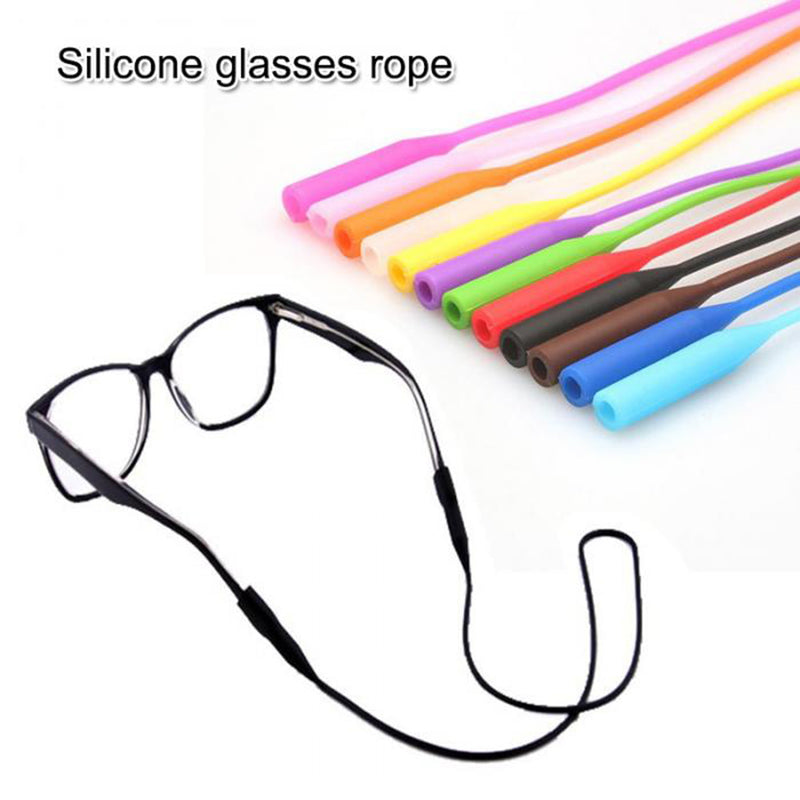 Correas ajustables de silicona para anteojos, 1 unidad, cuerdas para gafas de sol, cadena para gafas, soporte de banda deportiva, cordones elásticos antideslizantes