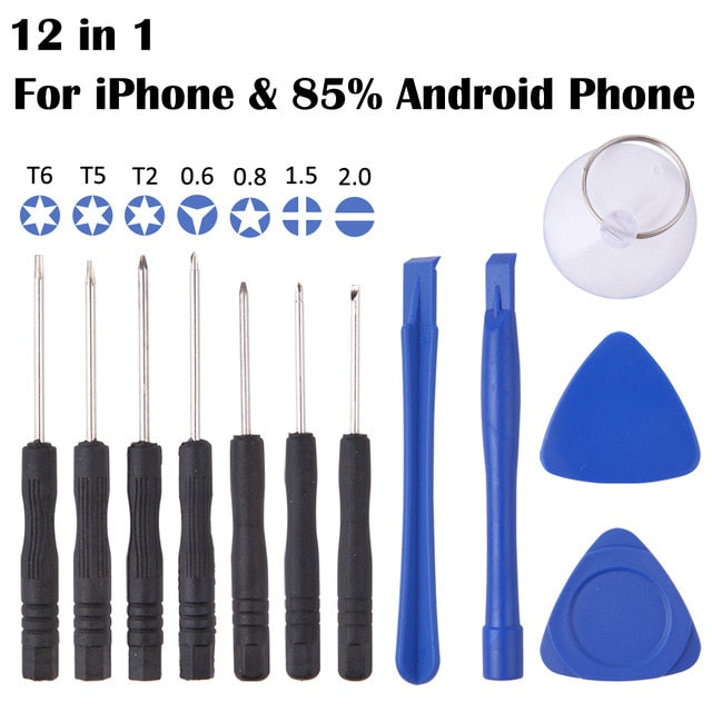 Kit de herramientas manuales, barra de palanca de apertura, juego de destornilladores para desmontar pantalla, herramientas de reparación para iPhone, para teléfono móvil Samsung HuaWei Xiaomi