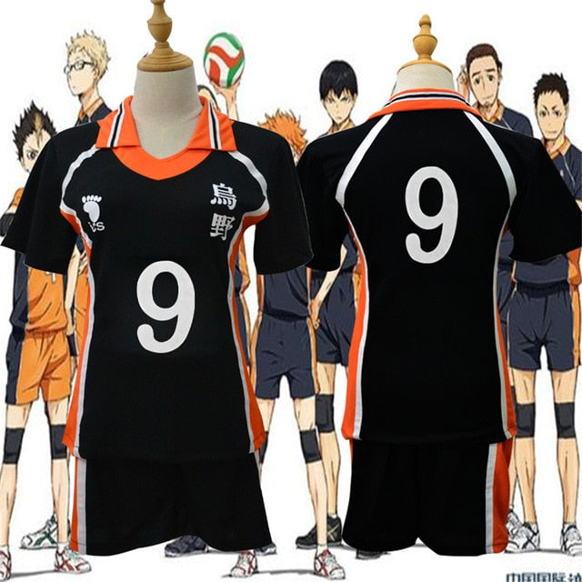 9 Styles Haikyuu Cosplay Kostüm Karasuno High School Volleyball Club Hinata Shyouyou Sportswear Trikots Uniform