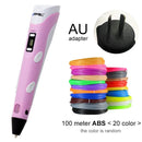 Myriwell 3D Pen DIY 3D Printer Pen Drawing Pens 3d Printing Best for Kids With ABS Filament 1.75mm Christmas Birthday Gift