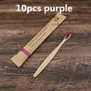 5/10pcs eco friendly toothbrush Bamboo Resuable Toothbrushes Portable Adult  Wooden Soft Tooth Brush for Home Travel Hotel use