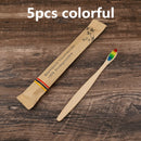 5/10pcs eco friendly toothbrush Bamboo Resuable Toothbrushes Portable Adult  Wooden Soft Tooth Brush for Home Travel Hotel use