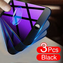 3 uds vidrio protector curvo de cubierta completa para iPhone 7 8 6S Plus Protector de pantalla templado iPhone 8 7 6 SE 2020 película de vidrio