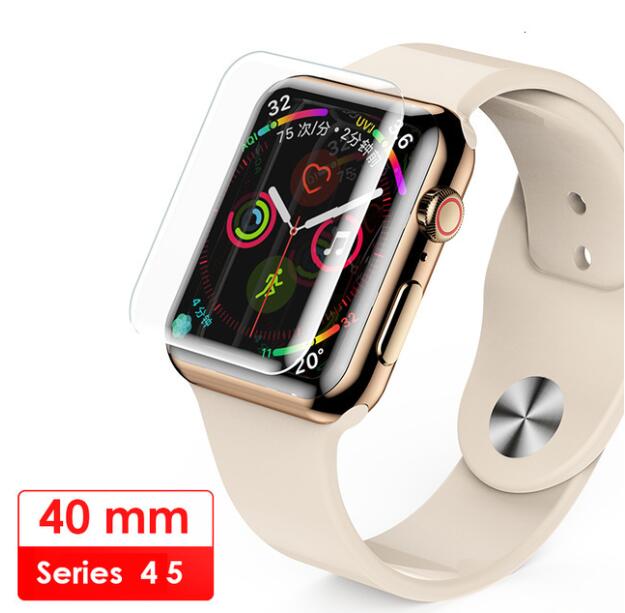 3D Curved Full Cover Film For Apple Watch Series SE 6 4 5 40mm 44mm Screen Protector Full Glue UV Glass for Series 1 2 3 38 42mm
