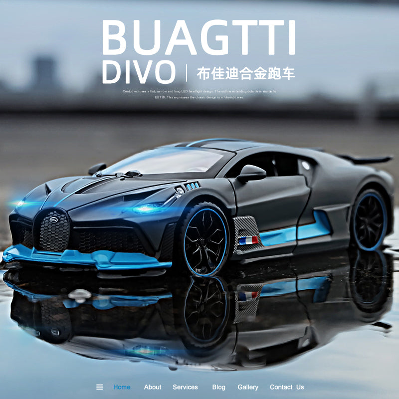 Envío gratis nuevo 1:32 Bugatti Veyron divo aleación modelo de coche Diecast y vehículos de juguete coches de juguete chico juguetes para niños regalos niño juguete