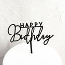 New Happy Birthday Cake Topper Rose Gold Heart Birthday Acrylic Cake Topper For Kids Birthday Party Cake Decorations Baby Shower