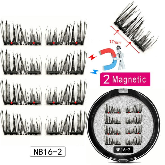 LEKOFO 8 Magnetische Wimpern mit 2 magnetischen Wimpern 3D False Natural Für Nerzwimpern Verlängerung Lange faux cils magnetique