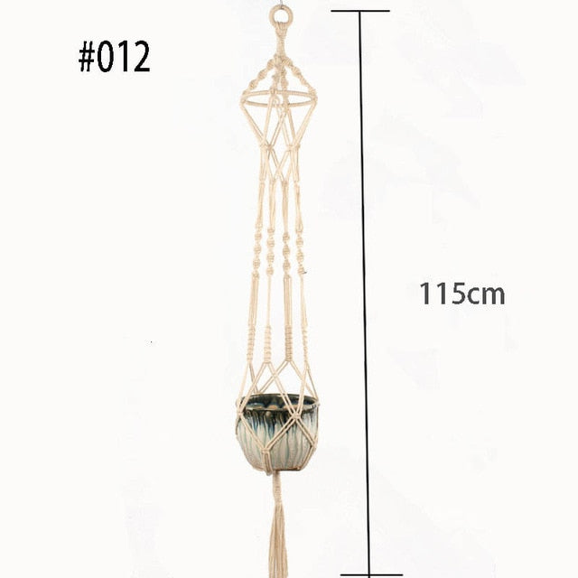 Gran oferta 100% macramé hecho a mano colgador de plantas flor/colgador de macetas para decoración de pared jardín de condado