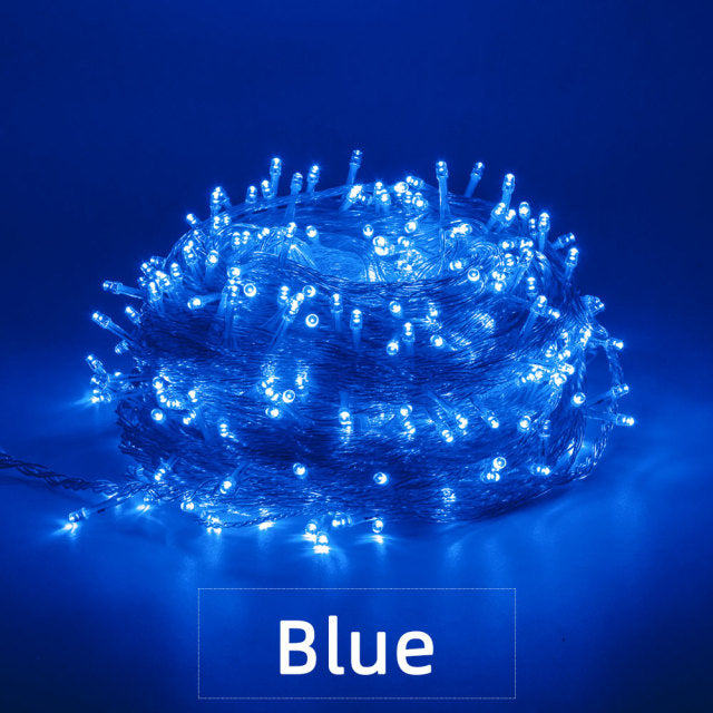 Christmas Lights 5M 10M 20M 30M 50M 100M Led String Fairy Light 8 Modes Christmas Lights For Wedding Party Holiday Lights
