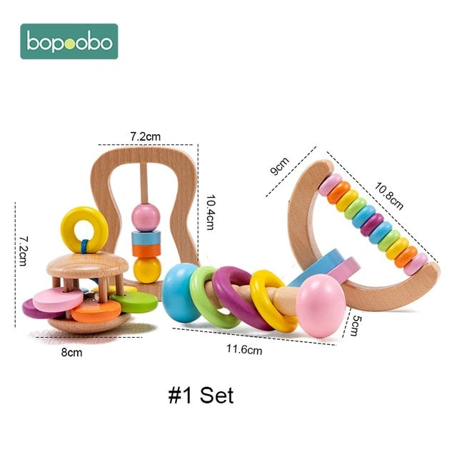 Bopoobo, 1 Juego de juguetes de baño, envoltorio para niños, cepillo de hitos para bebés, sonajero, pulsera, Baberos, suministros de fotografía, producto de regalo de nacimiento