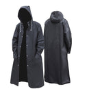2020 new black fashion adult waterproof long men women raincoat hooded for big boy girl travel fishing climbing cycling