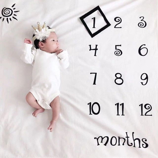 Mantas de hito para bebé recién nacido, manta para fotografía, manta suave con estampado de flores, accesorios de fotografía para bebés DIY