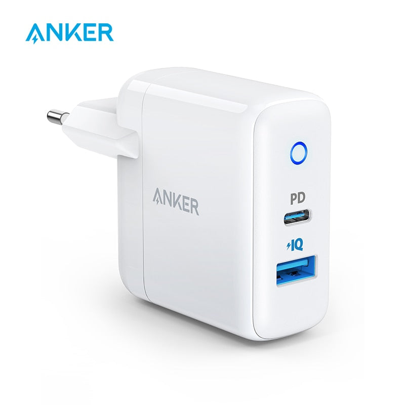 iPhone 12 Charger, Anker 30W 2 Port Fast Charger with 18W USB C Power Adapter, Foldable PowerPort PD 2 for iPhone 12 series