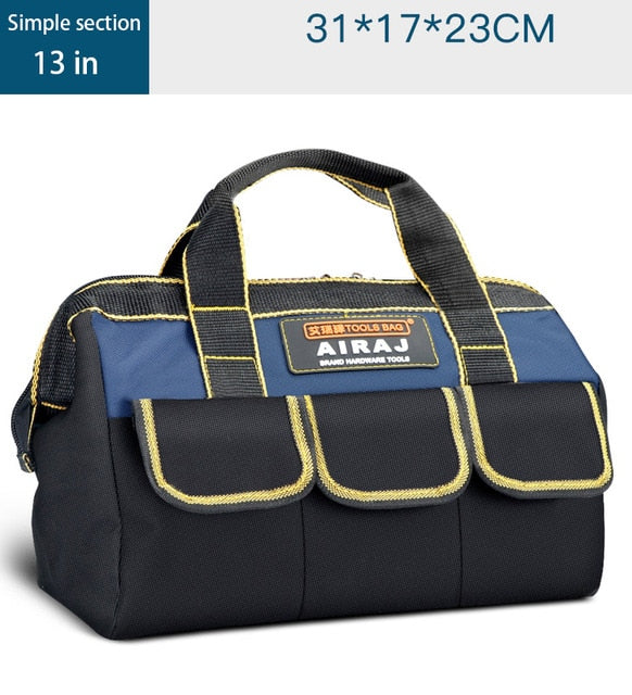 AIRAJ Multifunktions-Werkzeugtasche 1680D Oxford-Stoff-Elektrikertasche, wasserdichte Anti-Fall-Aufbewahrungstasche mit mehreren Taschen