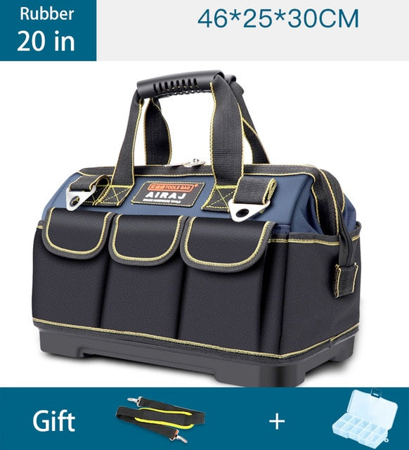 AIRAJ Multifunktions-Werkzeugtasche 1680D Oxford-Stoff-Elektrikertasche, wasserdichte Anti-Fall-Aufbewahrungstasche mit mehreren Taschen