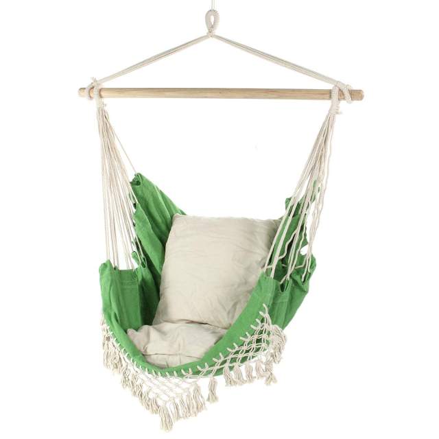Outdoor Bohemia style Home Garden Hanging Hammock Chair Indoor Dormitory Balcony Swing Hanging Chair with Wooden Stand