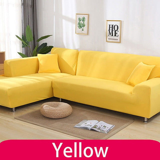 Solid Color Elastic Sofa Cover Cotton All-inclusive Stretch Sofa Cover for Living Room funda sofa