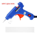 Hot Melt Glue Gun with 7*100MM Glue Sticks 20W Industrial Mini Guns Thermo Electric Heat Temperature Tool