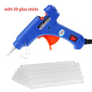 Hot Melt Glue Gun with 7*100MM Glue Sticks 20W Industrial Mini Guns Thermo Electric Heat Temperature Tool
