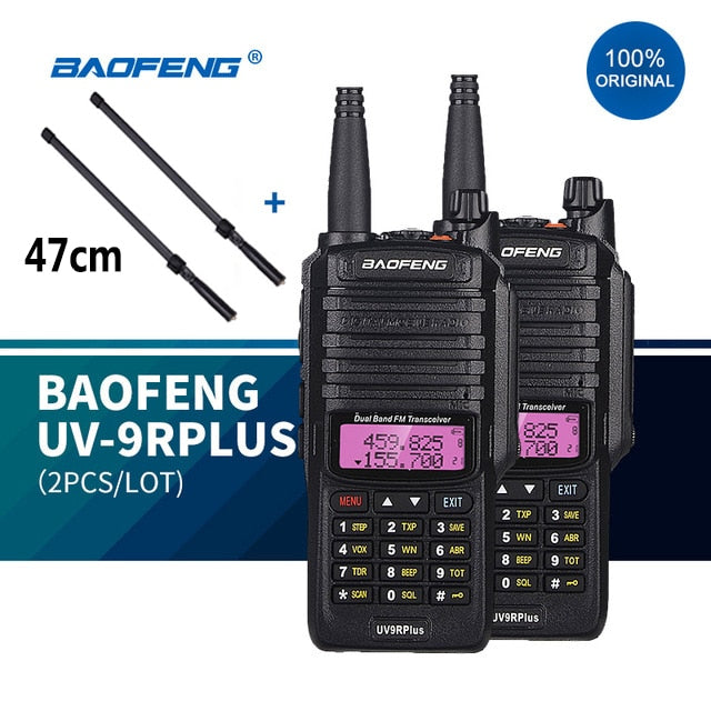 100% Original baofeng uv9r plus upgraded dual band radio waterproof walkie talkie communications amateur vhf uhf marin radio ham