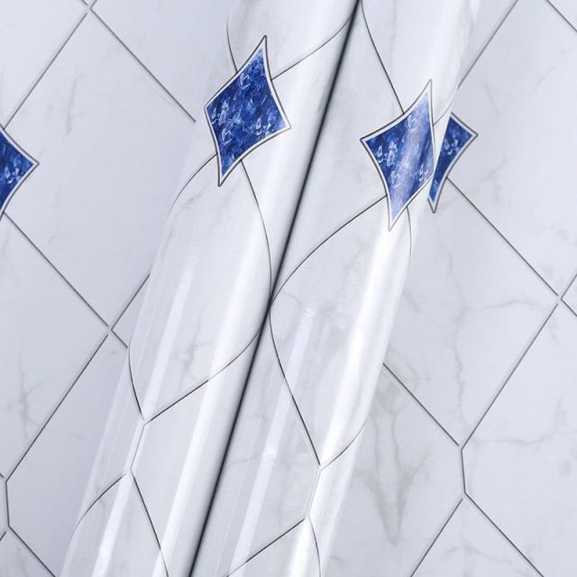 Schneller Versand 24 "x3M / 5M / 10M Küche PVC Wandaufkleber Marmor Arbeitsplatte Aufkleber Badezimmer selbstklebende wasserdichte Tapete